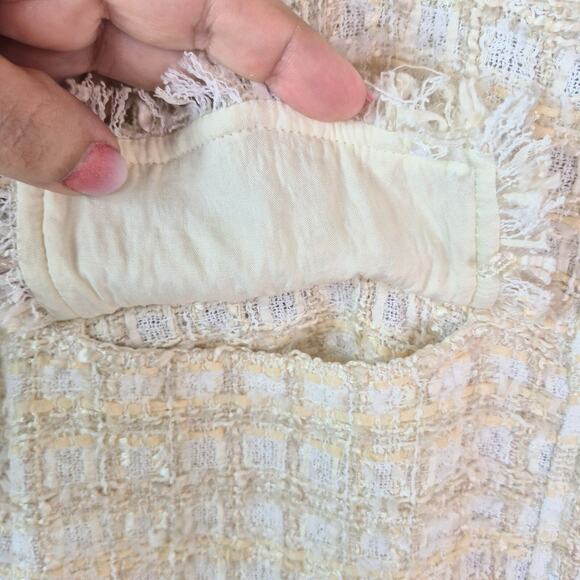 Lulu’s Ivory Tweed Knit Shacket – Size Small – Button Front Jacket - Picture 8 of 13